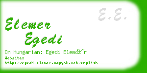 elemer egedi business card